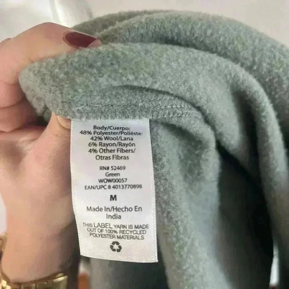 FREE ASSEMBLY pistachio green shacket chore barn jacket button closure S cozy - Picture 6 of 11